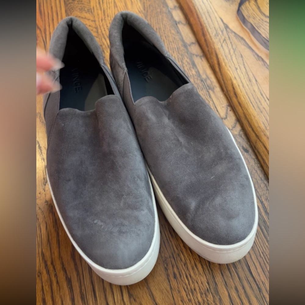 Vince platform suede shoe